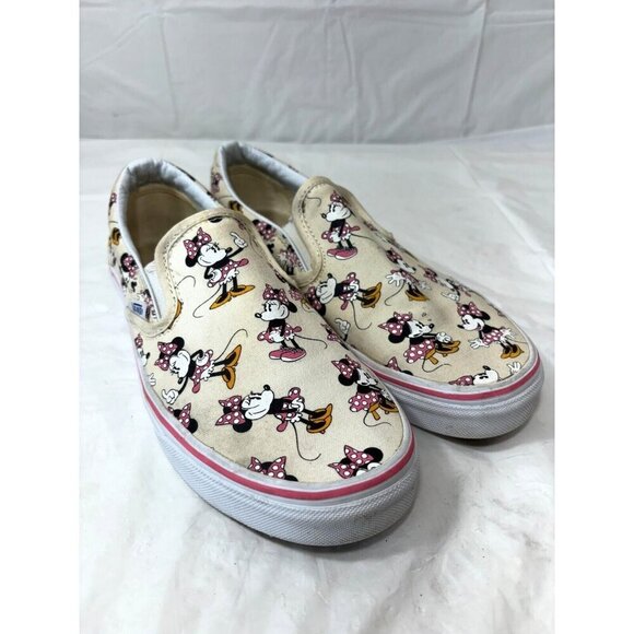 VANS X Disney CLASSIC SLIP ON MINNIE MOUSE Print SHOES Vintage Limited Edition - Picture 1 of 12